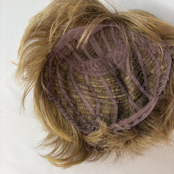 Hair Topper Wig 8 inch Light Brown Bangs Thinning Hair Women Clip In - Picture 8 of 10